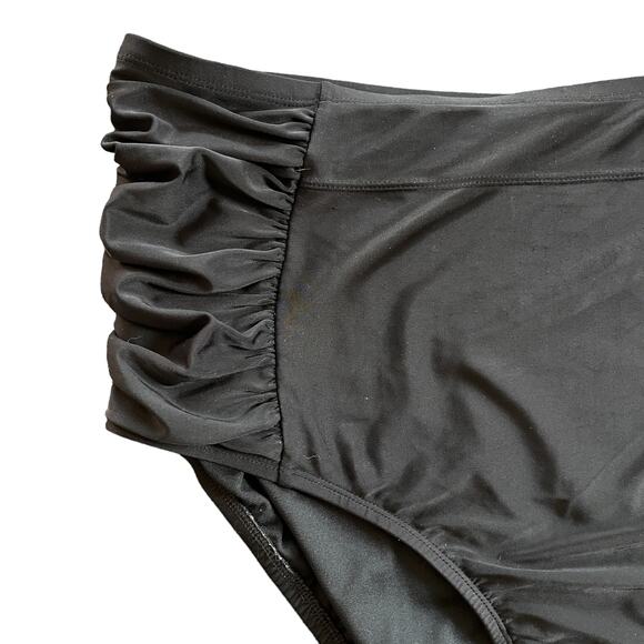 Kona Sol Tankini 2X Green Leopard Print Black High Waisted Coverage - Picture 6 of 16